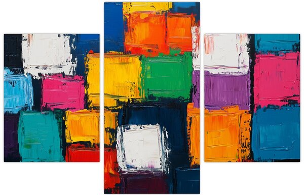 Slika - Slika šarenih kvadrata (90x60 cm)