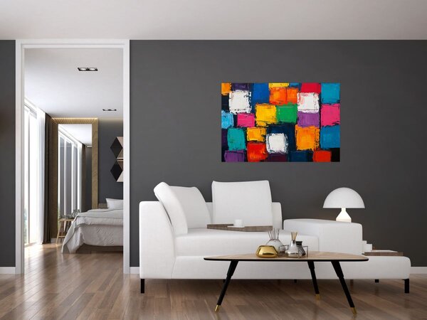 Slika - Slika šarenih kvadrata (90x60 cm)