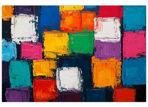 Slika - Slika šarenih kvadrata (90x60 cm)