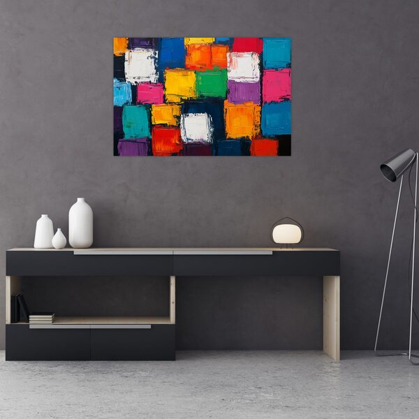 Slika - Slika šarenih kvadrata (90x60 cm)