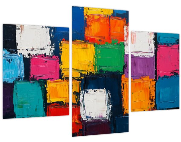 Slika - Slika šarenih kvadrata (90x60 cm)