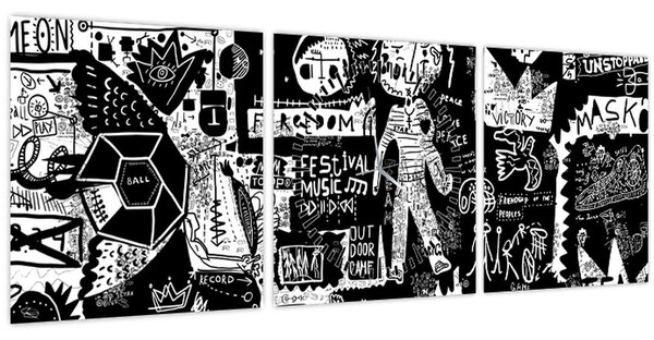 Slika - Grafiti (sa satom) (90x30 cm)