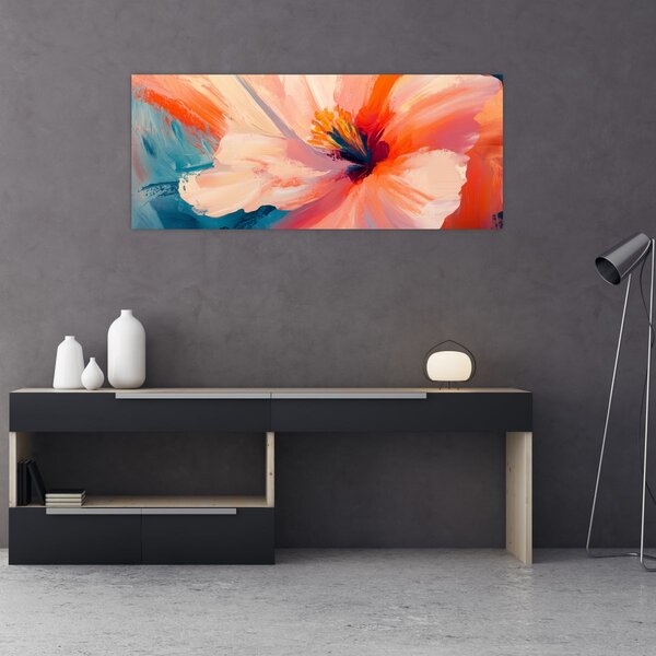 Slika - Oslikani cvijet (120x50 cm)