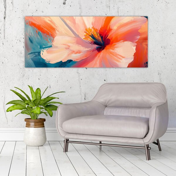 Slika - Oslikani cvijet (120x50 cm)