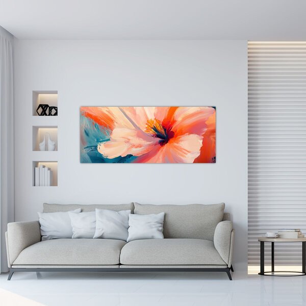 Slika - Oslikani cvijet (120x50 cm)