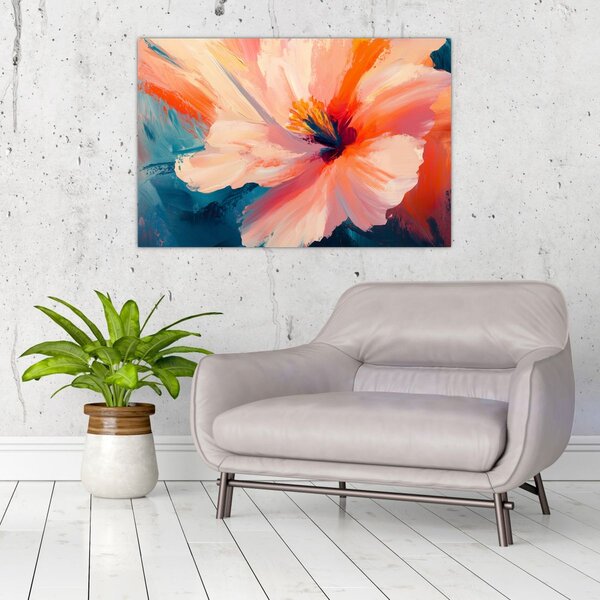 Slika - Oslikani cvijet (90x60 cm)