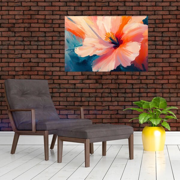 Slika - Oslikani cvijet (90x60 cm)