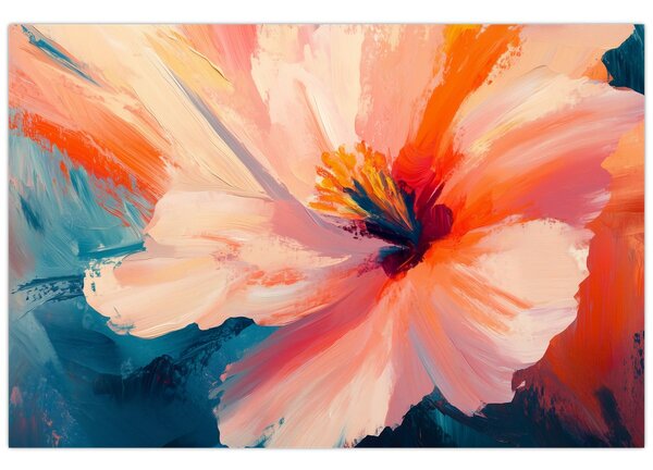 Slika - Oslikani cvijet (90x60 cm)