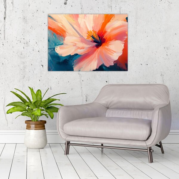 Slika - Oslikani cvijet (70x50 cm)