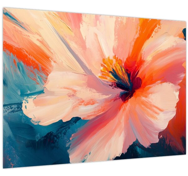 Slika - Oslikani cvijet (70x50 cm)
