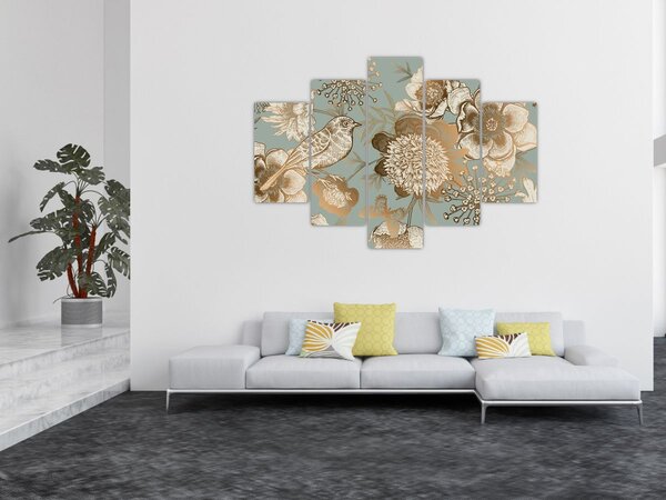 Slika - Vrt s pticom (150x105 cm)