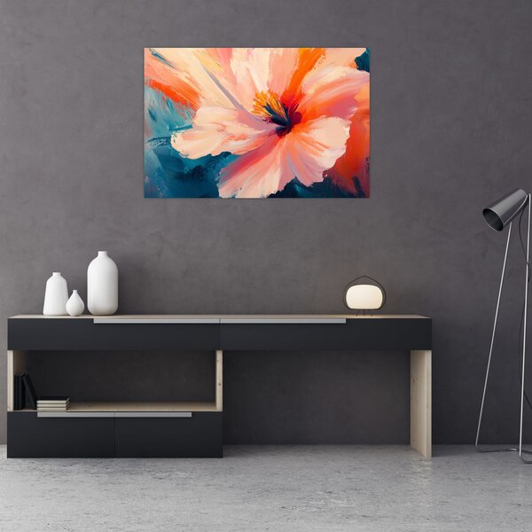 Slika - Oslikani cvijet (90x60 cm)