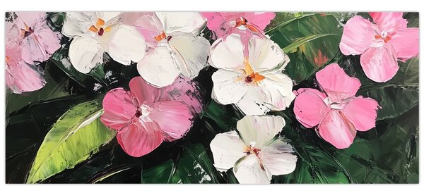 Slika - Ružičasti i bijeli cvjetovi (120x50 cm)