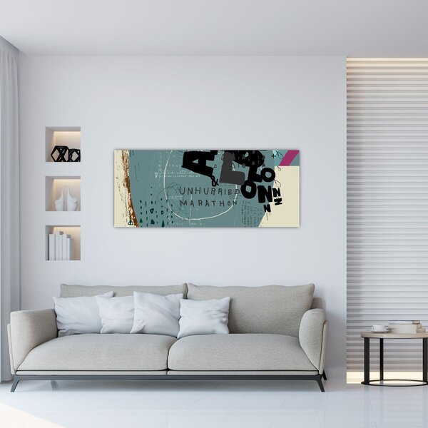 Slika - Leteći balon s dugom (120x50 cm)