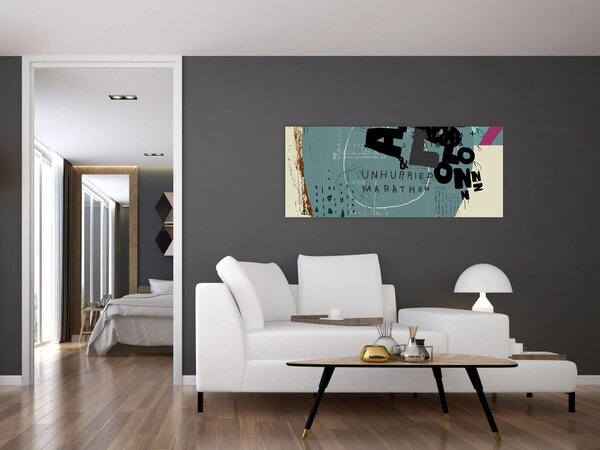 Slika - Leteći balon s dugom (120x50 cm)