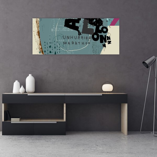 Slika - Leteći balon s dugom (120x50 cm)