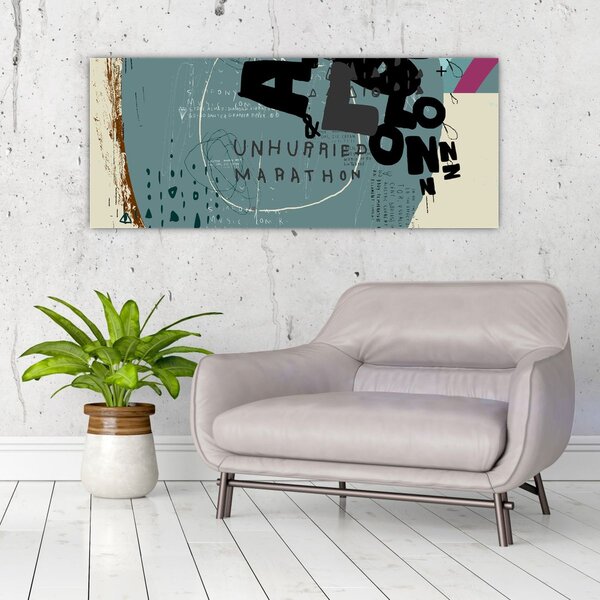 Slika - Leteći balon s dugom (120x50 cm)