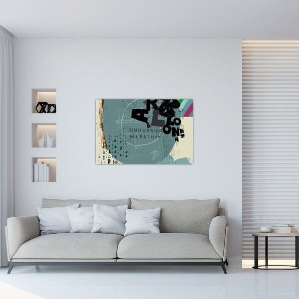 Slika - Leteći balon s dugom (90x60 cm)