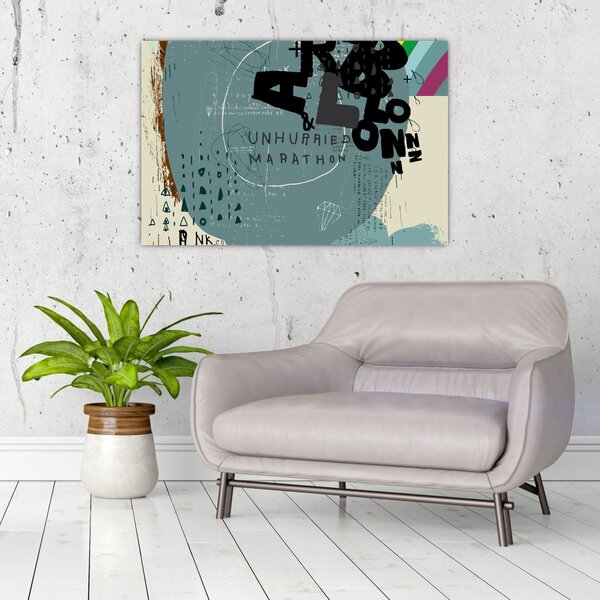 Slika - Leteći balon s dugom (90x60 cm)