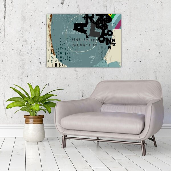Slika - Leteći balon s dugom (70x50 cm)