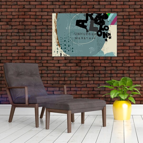 Slika - Leteći balon s dugom (90x60 cm)