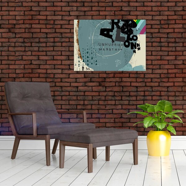 Slika - Leteći balon s dugom (70x50 cm)