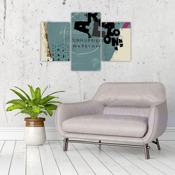 Slika - Leteći balon s dugom (90x60 cm)