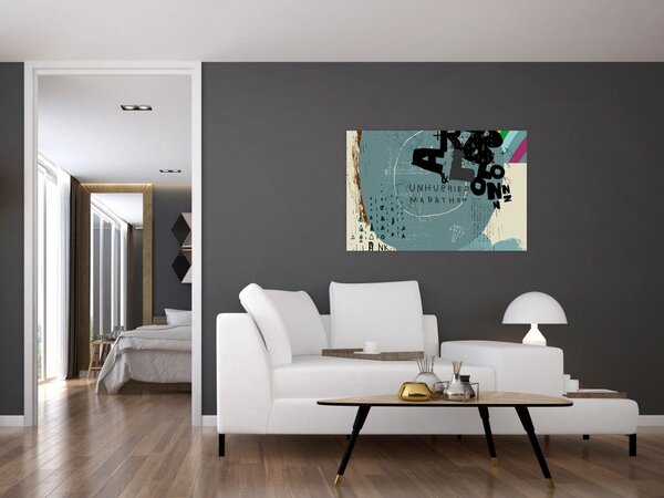 Slika - Leteći balon s dugom (90x60 cm)