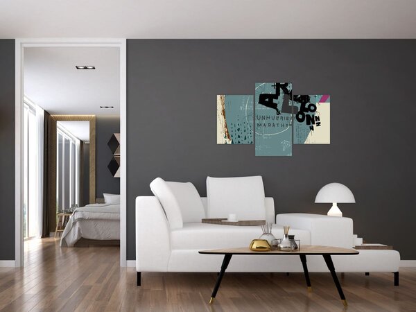 Slika - Leteći balon s dugom (90x60 cm)