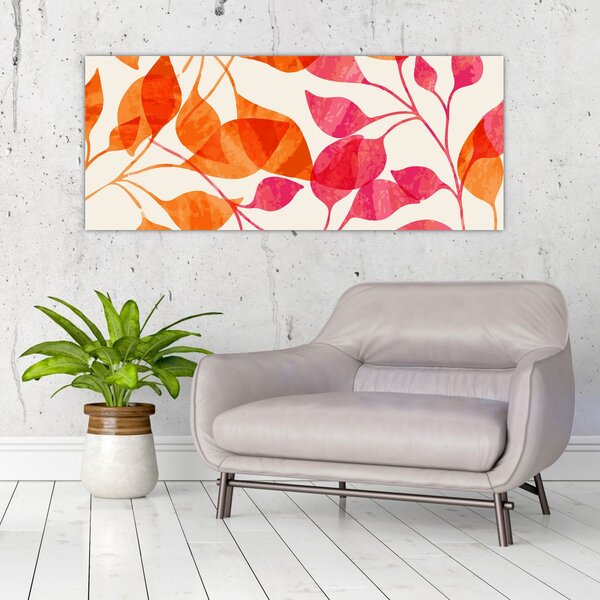 Slika - Narančasto lišće (120x50 cm)