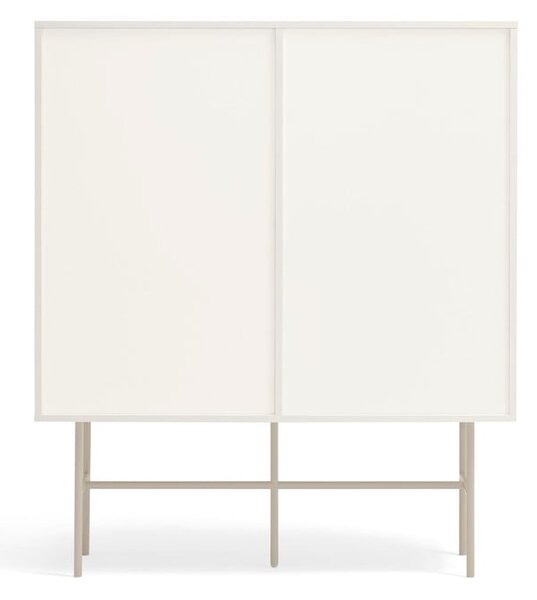 Bež/krem visoka komoda s kliznim vratima 120x140 cm Nube – Teulat