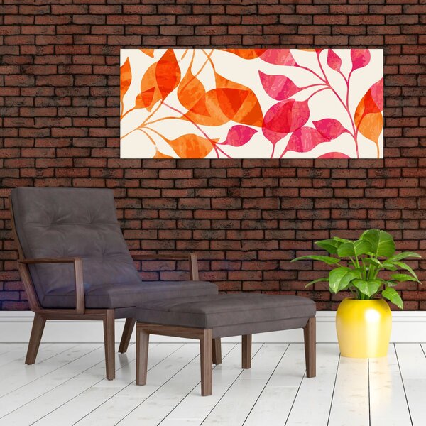Slika - Narančasto lišće (120x50 cm)