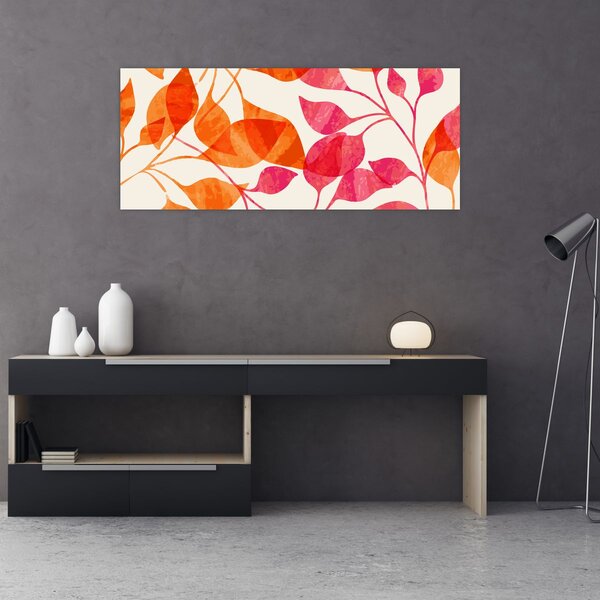 Slika - Narančasto lišće (120x50 cm)
