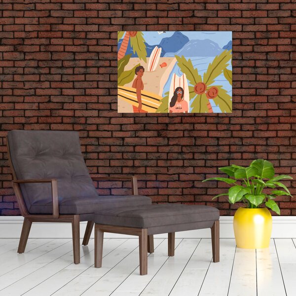Staklena slika - Uživaj u životu (70x50 cm)