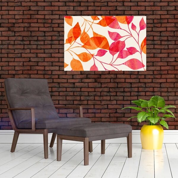 Slika - Narančasto lišće (90x60 cm)