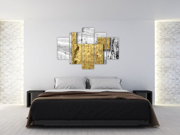 Slika - Zlatni kvadrati N⁰1 (150x105 cm)