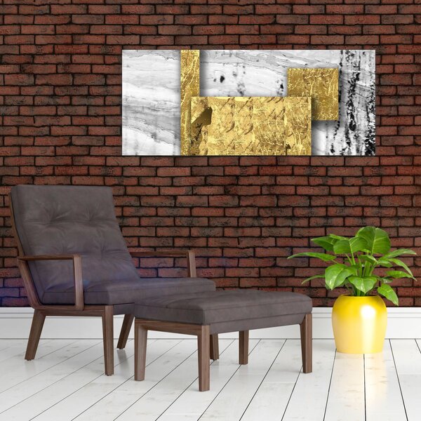 Slika - Zlatni kvadrati N⁰1 (120x50 cm)
