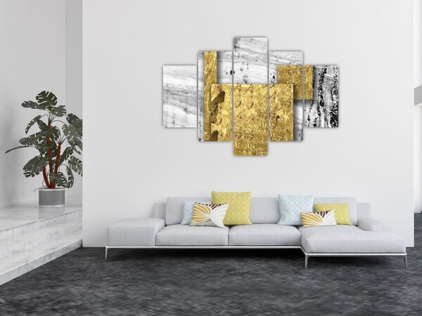 Slika - Zlatni kvadrati N⁰1 (150x105 cm)