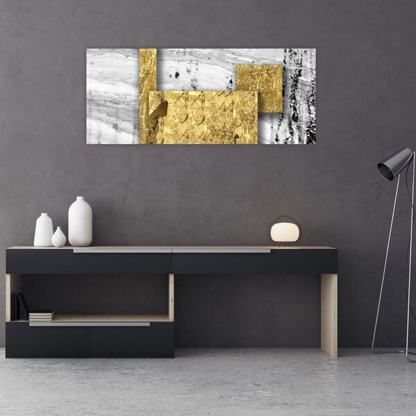 Slika - Zlatni kvadrati N⁰1 (120x50 cm)
