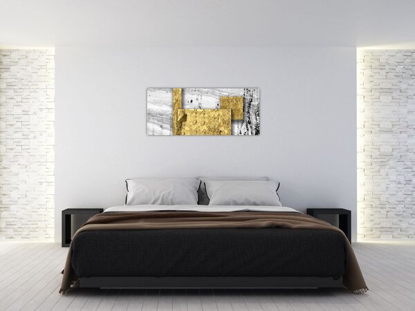 Slika - Zlatni kvadrati N⁰1 (120x50 cm)