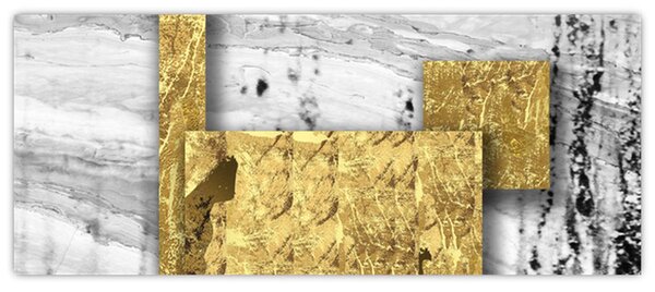 Slika - Zlatni kvadrati N⁰1 (120x50 cm)