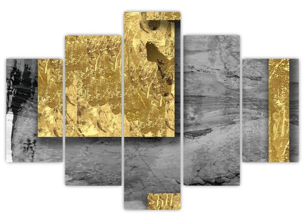 Slika - Zlatni kvadrati N⁰2 (150x105 cm)