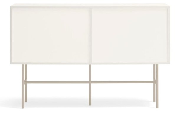 Bež/krem niska komoda s kliznim vratima 140x91 cm Nube – Teulat