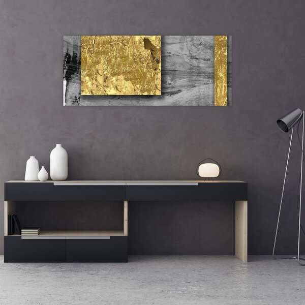 Slika - Zlatni kvadrati N⁰2 (120x50 cm)