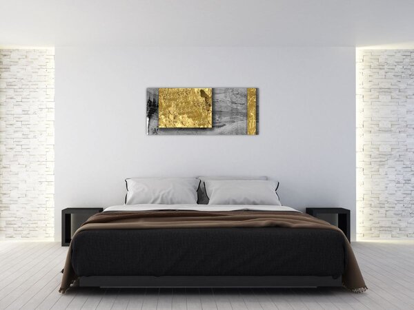 Slika - Zlatni kvadrati N⁰2 (120x50 cm)