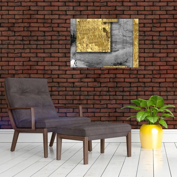 Slika - Zlatni kvadrati N⁰2 (70x50 cm)