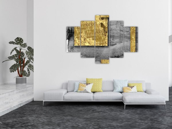 Slika - Zlatni kvadrati N⁰2 (150x105 cm)