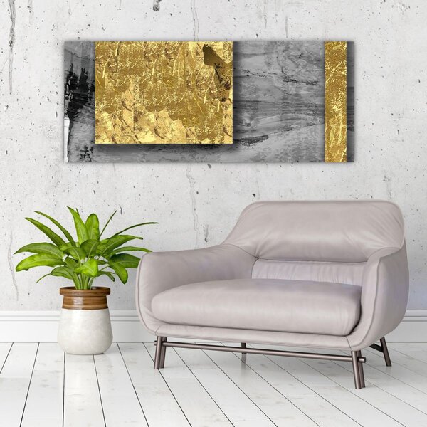 Slika - Zlatni kvadrati N⁰2 (120x50 cm)