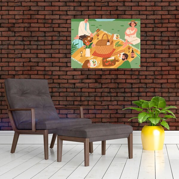 Staklena slika - Ljetna ljubav (70x50 cm)