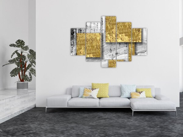 Slika - Zlatni kvadrati N⁰3 (150x105 cm)
